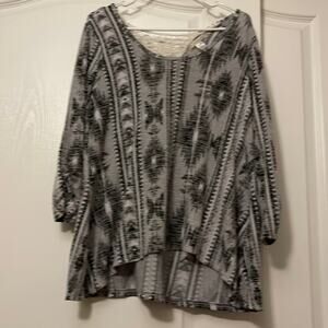 Oversized Canyon River Aztec Print Blouse